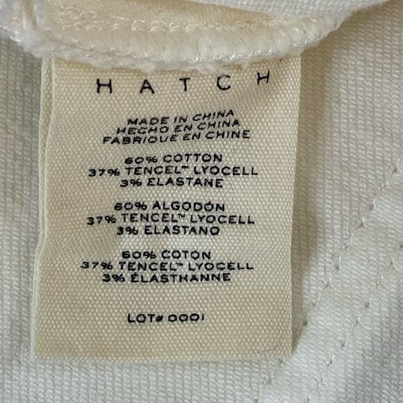 HATCH Maternity Side Panel Jeans White Raw Hem Stretch Denim Women’s 27 - Picture 8 of 8